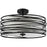 Quoizel Spiral 3 Light Semi-Flush Mount, Mystic Black