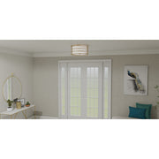 Quoizel Spiral 20in 3-Light Semi-Flush Mount | Transitional Light Gold and Off White Fabric | Bedroom & Hallway | 20 x 20 x 10.25 in | Model SPL1720LG