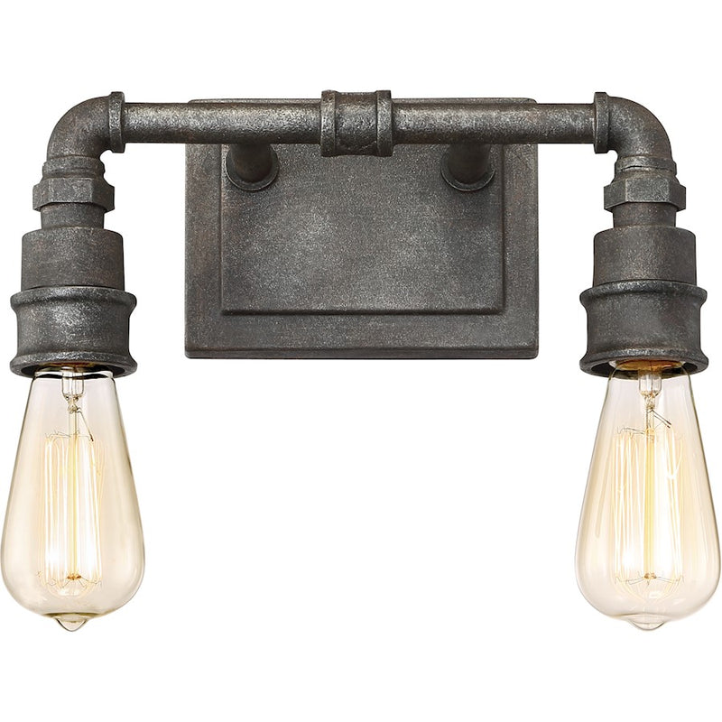 Quoizel Squire 2 Bath Light, Rustic Black