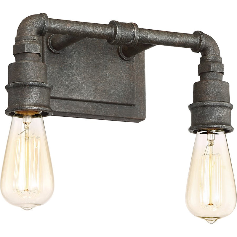 Quoizel Squire 2 Bath Light, Rustic Black