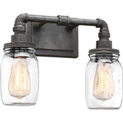 Quoizel Squire 2 Bath Light, Rustic Black