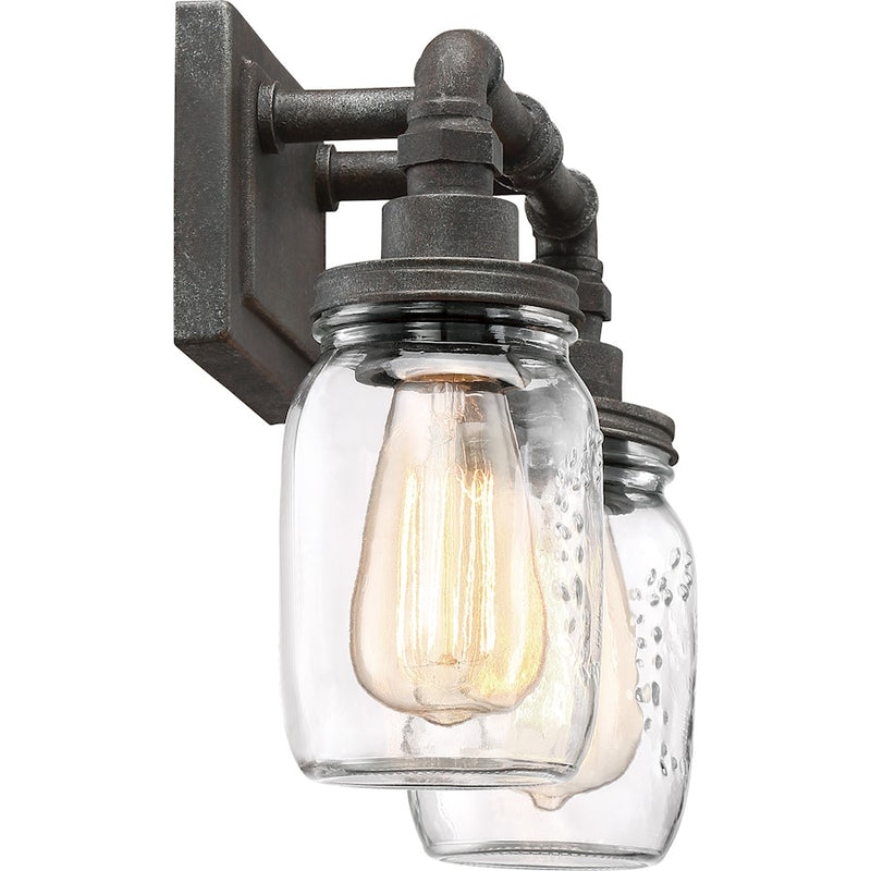 Quoizel Squire 2 Bath Light, Rustic Black