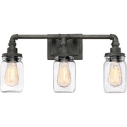 Quoizel Squire 3 Bath Light, Rustic Black