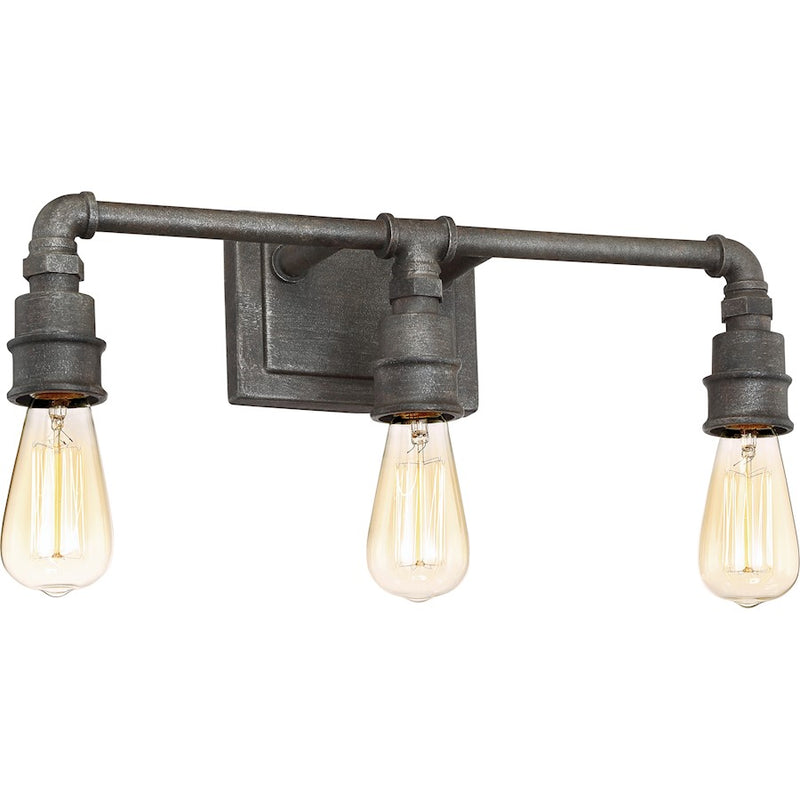 Quoizel Squire 3 Bath Light, Rustic Black