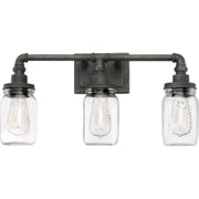 Quoizel Squire 3 Bath Light, Rustic Black