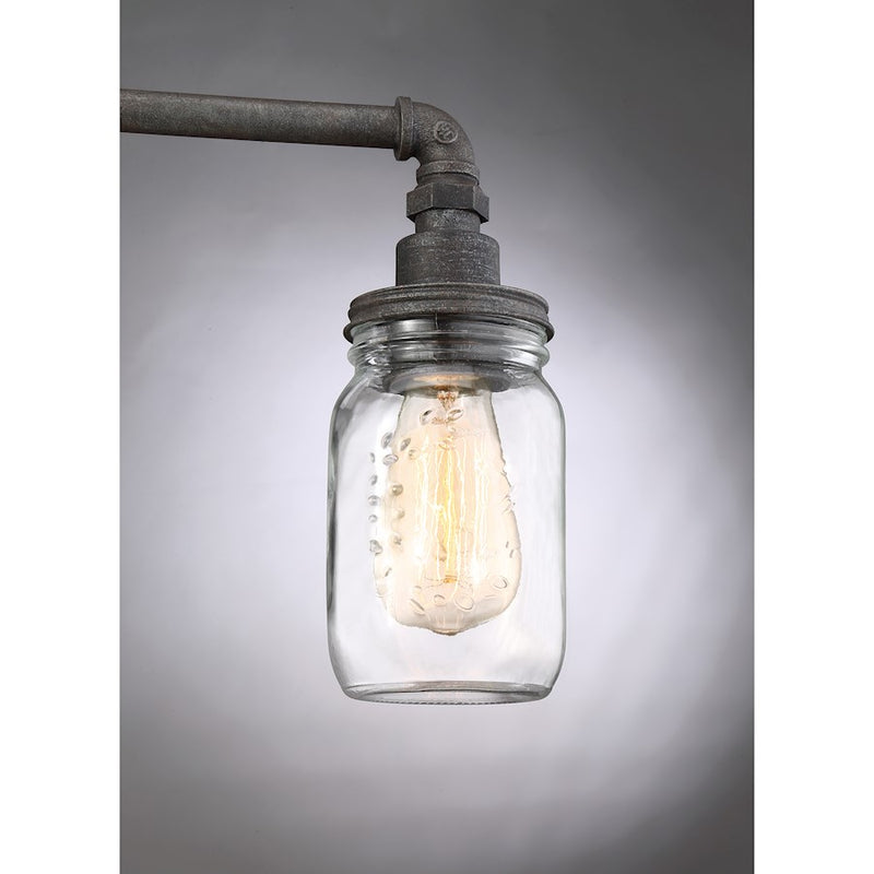 Quoizel Squire 3 Bath Light, Rustic Black