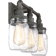 Quoizel Squire 3 Bath Light, Rustic Black
