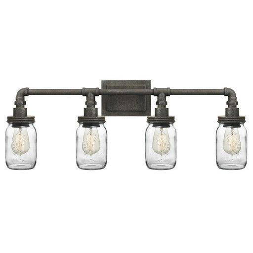 Quoizel Squire 4 Light Bath Light, Rustic Black
