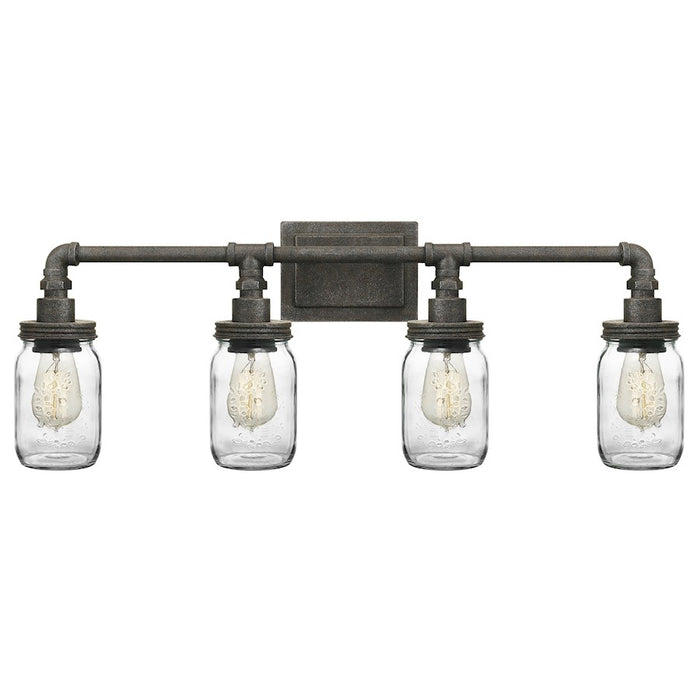 Quoizel Squire 4 Light Bath Light, Rustic Black