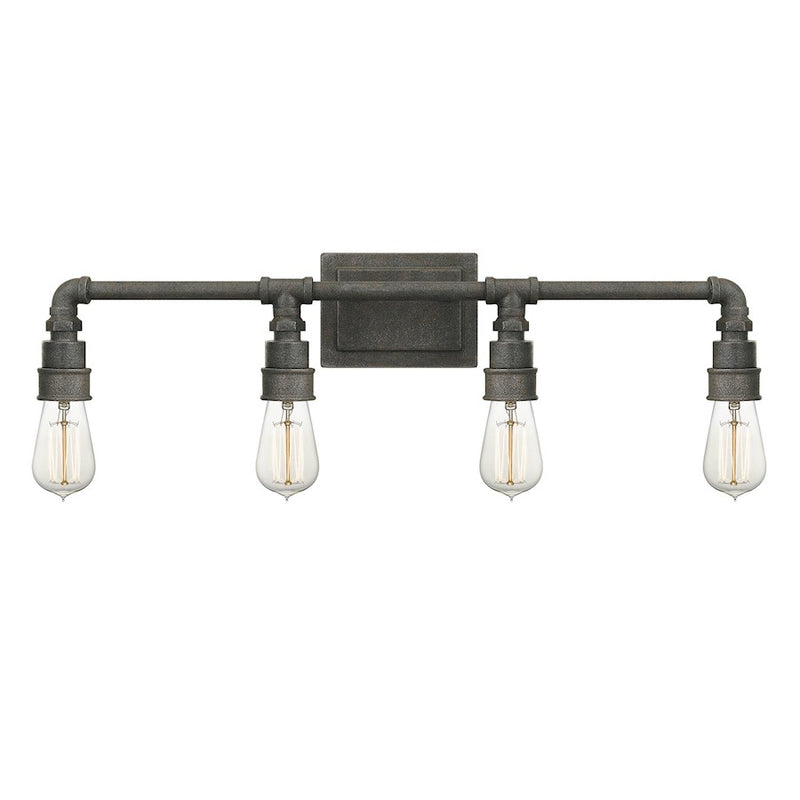 Quoizel Squire 4 Light Bath Light, Rustic Black