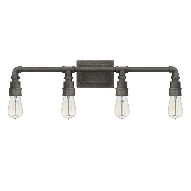 Quoizel Squire 4 Light Bath Light, Rustic Black