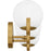 Quoizel Spherical 3Light Bath Light, Aged Brass/Cloud Glass