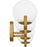 Quoizel Spherical 4Light Bath Light, Aged Brass/Cloud Glass