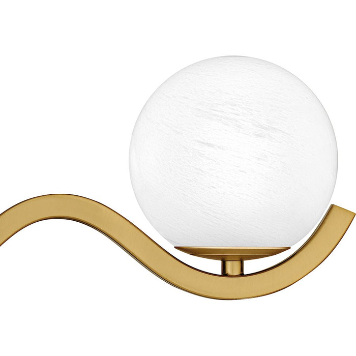 Quoizel Spherical 4Light Bath Light, Aged Brass/Cloud Glass