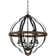 Quoizel Siren 8 Light Foyer Piece, Marcado Black