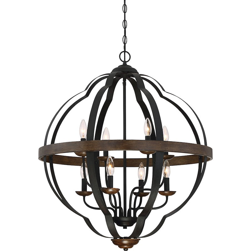 Quoizel Siren 8 Light Foyer Piece, Marcado Black