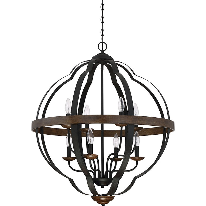 Quoizel Siren 8 Light Foyer Piece, Marcado Black