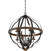 Quoizel Siren 8 Light Foyer Piece, Marcado Black