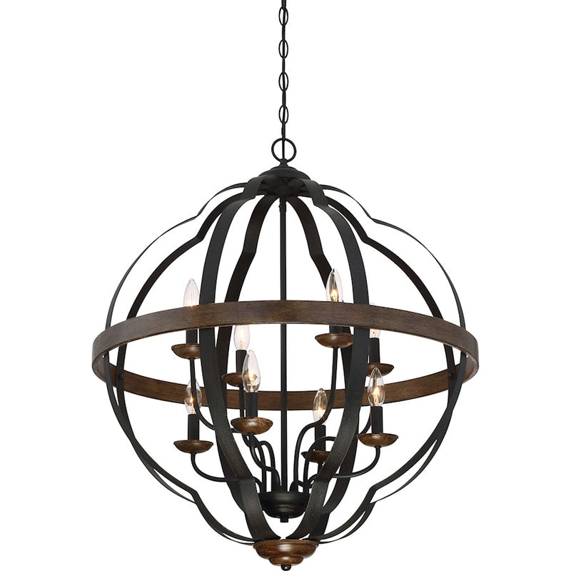Quoizel Siren 8 Light Foyer Piece, Marcado Black