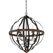 Quoizel Siren 8 Light Foyer Piece, Marcado Black