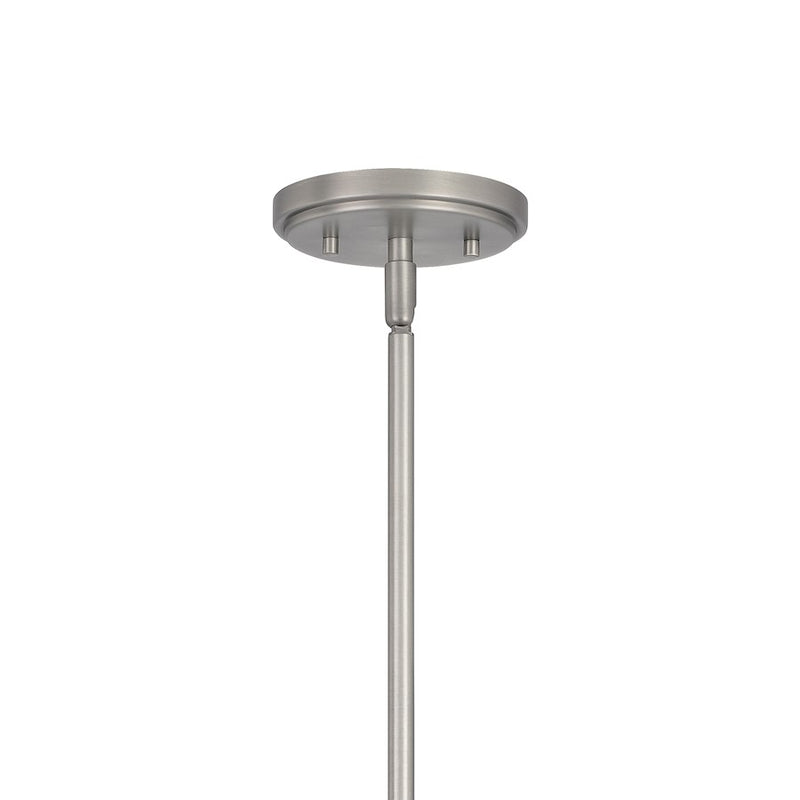 Quoizel Stella 7" 1 Light Mini Pendant, Antique Nickel/Clear