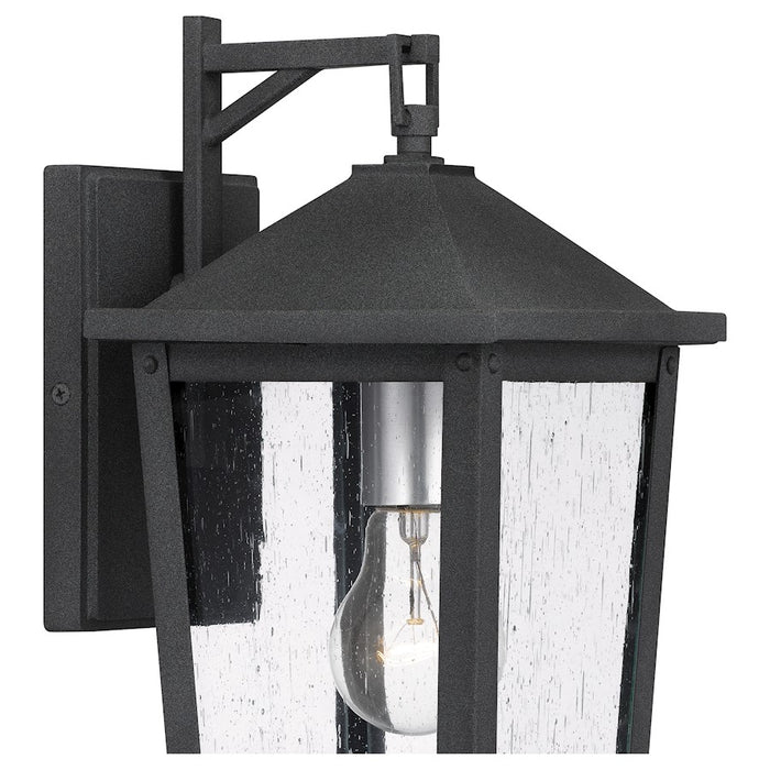Quoizel Stoneleigh 1 Light Outdoor Lantern, Mottled Black/Seed