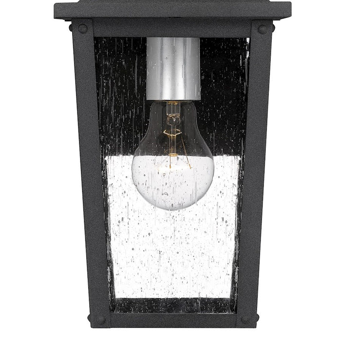 Quoizel Stoneleigh 1 Light Outdoor Lantern, Mottled Black/Seed