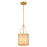 Quoizel Stoneland 1 Light Mini Pendant, Gold/Faux Capiz Shell - STO1508BRG