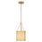 Quoizel Stoneland 1 Light Mini Pendant, Gold/Faux Capiz Shell