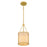 Quoizel Stoneland 1 Light Mini Pendant, Gold/Faux Capiz Shell