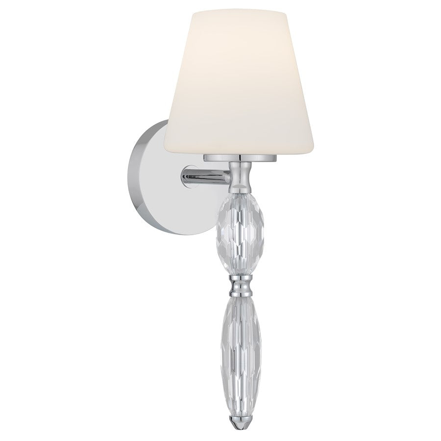 Quoizel Stone 1-Lt Polished Chrome Wall Sconce, Polished Chrome - STON8706C