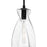 Quoizel Stetson 1 Light 13" Mini Pendant, Black/Clear Seedy Glass