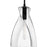 Quoizel Stetson 1 Light 16" Mini Pendant, Black/Clear Seedy Glass