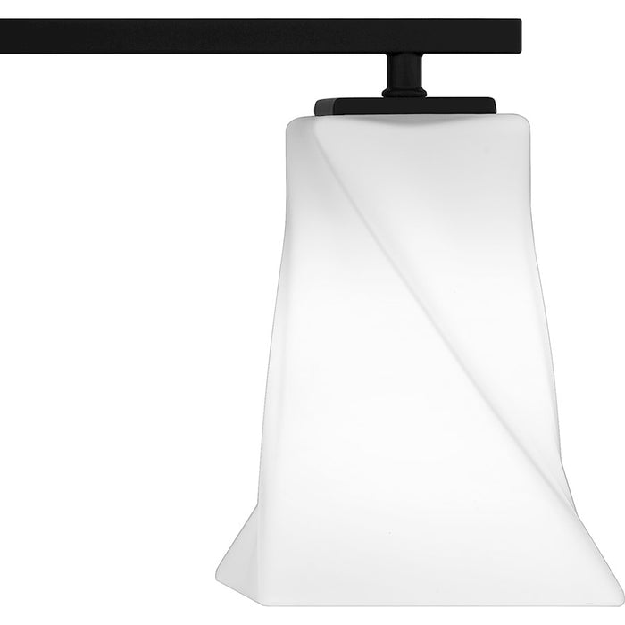 Quoizel Stetson 3 Light Bath Light, Matte Black/Opal Etched Glass