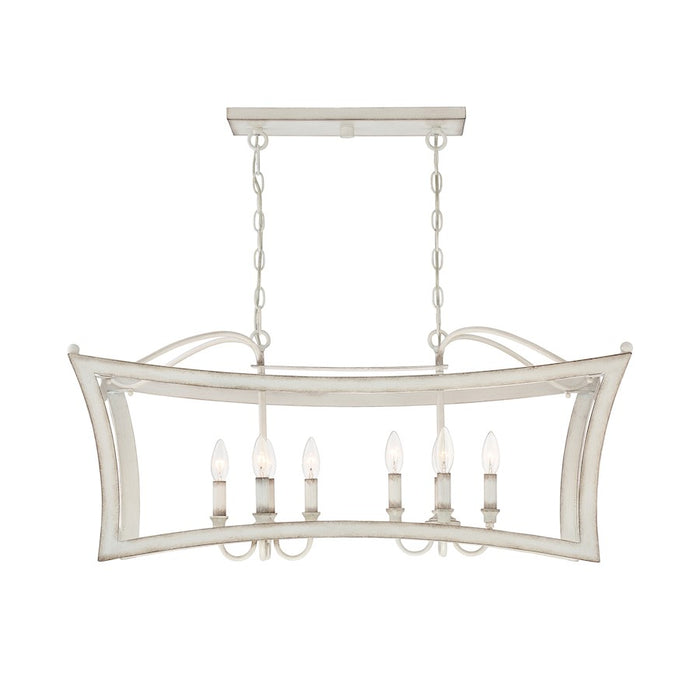 Quoizel Summerford Linear 8 Light Chandelier, Antique White