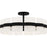 Quoizel Sweeney 6Lt Semi-Flush Mount, Black/Clear/White Sand Inside - SWE1730MBK