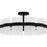 Quoizel Sweeney 6Lt Semi-Flush Mount, Black/Clear/White Sand Inside