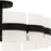 Quoizel Sweeney 6Lt Semi-Flush Mount, Black/Clear/White Sand Inside