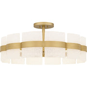 Quoizel Sweeney 6Lt Semi-Flush Mount, Gold/Clear/White Sand Inside - SWE1730SGD