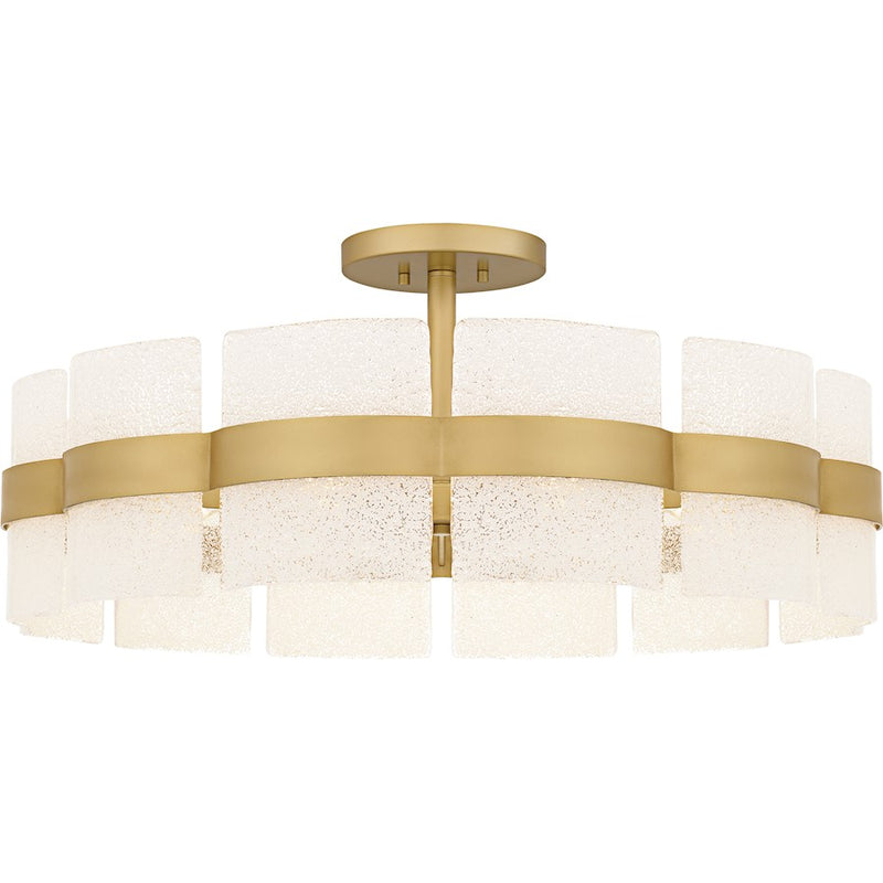 Quoizel Sweeney 6Lt Semi-Flush Mount, Gold/Clear/White Sand Inside - SWE1730SGD