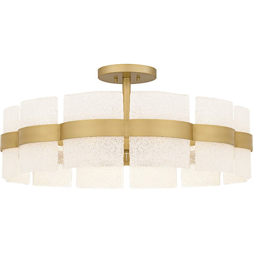 Quoizel Sweeney 6Lt Semi-Flush Mount, Gold/Clear/White Sand Inside - SWE1730SGD