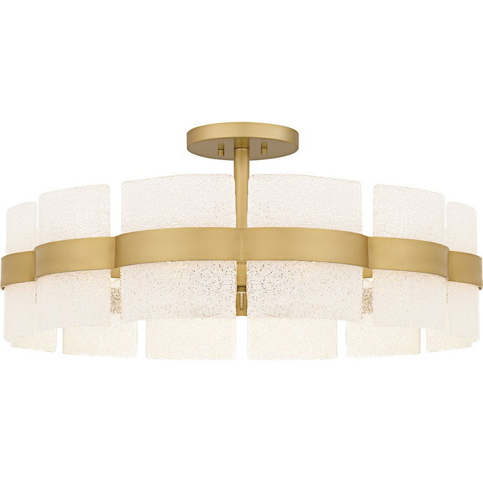 Quoizel Sweeney 6Lt Semi-Flush Mount, Gold/Clear/White Sand Inside - SWE1730SGD