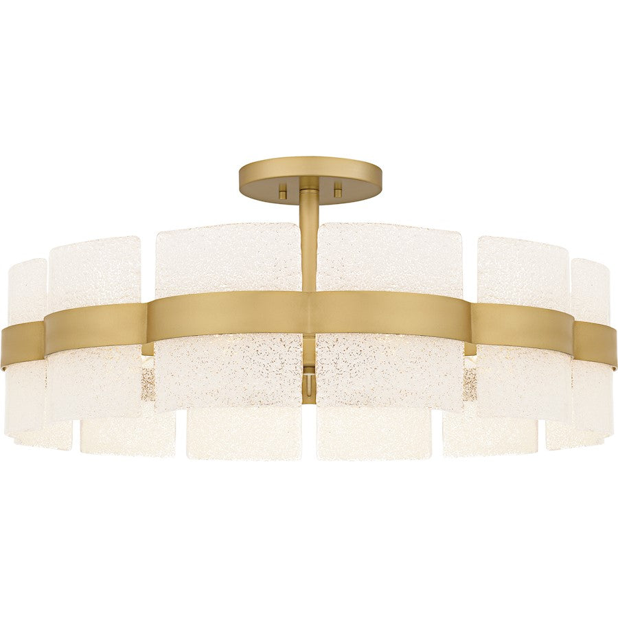 Quoizel Sweeney 6Lt Semi-Flush Mount, Gold/Clear/White Sand Inside - SWE1730SGD