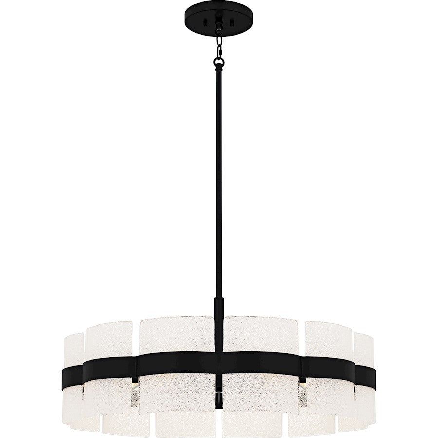 Quoizel Sweeney 6Lt Pendant, Black/Clear /White Sand Inside - SWE2830MBK