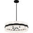 Quoizel Sweeney 6Lt Pendant, Black/Clear /White Sand Inside