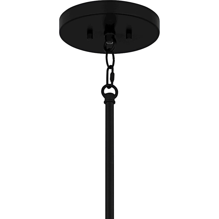 Quoizel Sweeney 6Lt Pendant, Black/Clear /White Sand Inside