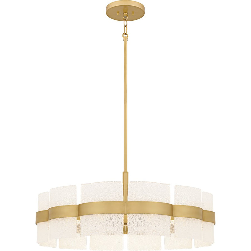 Quoizel Sweeney 6Lt Pendant, Soft Gold/Clear /White Sand Inside - SWE2830SGD