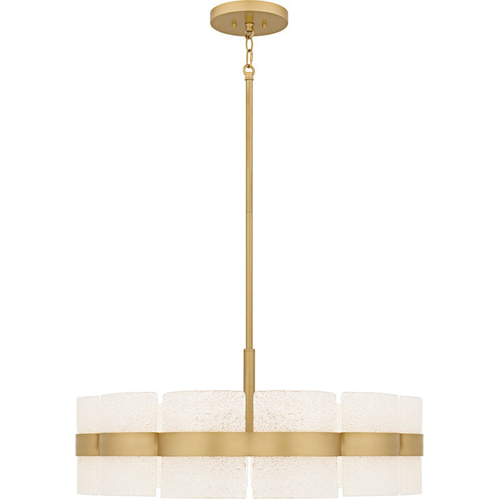 Quoizel Sweeney 6Lt Pendant, Soft Gold/Clear /White Sand Inside