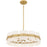 Quoizel Sweeney 6Lt Pendant, Soft Gold/Clear /White Sand Inside