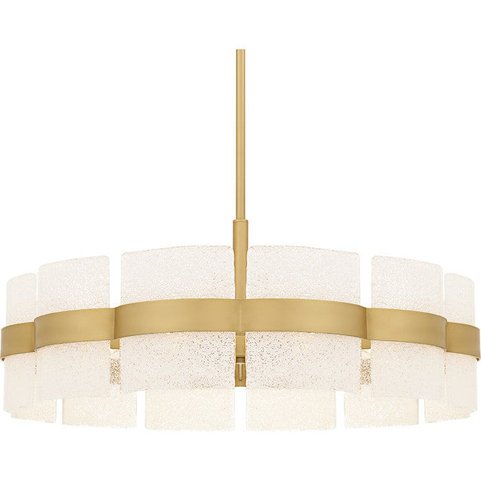 Quoizel Sweeney 6Lt Pendant, Soft Gold/Clear /White Sand Inside